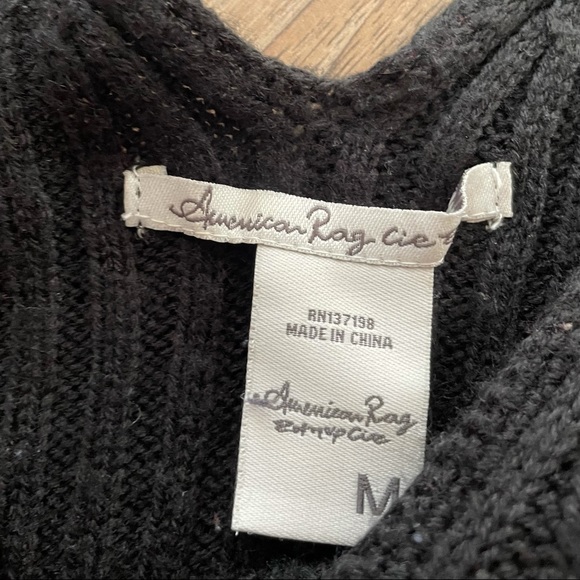 American Rag Cold Shoulder Black Sweater - Picture 5 of 5